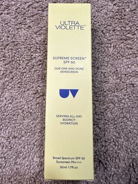 NIB Ultra Violette Supreme Screen SPF 50 Sunscreen Moisturizer + Primer $36